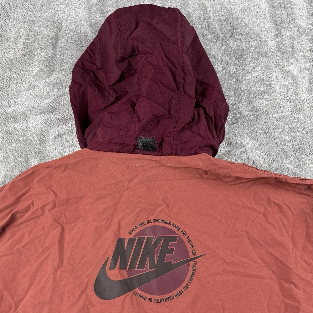Nike Revolution Utility 1/2 Zip Anorak Jacket Women's M Packable Belly Bag Hood - Picture 11 of 13